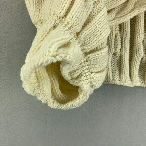 Aran Crafts Sweater Womens One Size Plus Shrug Merino Wool Ireland One Button - Picture 2 of 11